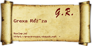 Grexa Róza névjegykártya